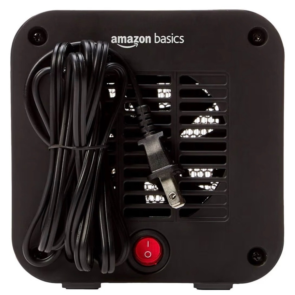 Amazon Essentials Black and Silver Portable Ceramic Space Heater (A122) - Picture 5 of 6